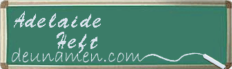 Adelaide Heft Visitenkarte
